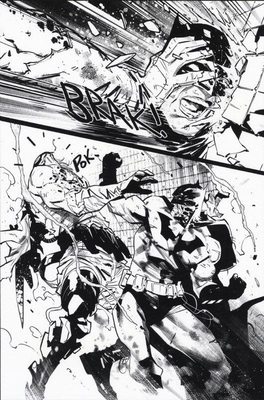 Batman #117, Page 04 (Monoprint) Title: Batman #117, Page 04 (Monoprint) Artist:  Jorge JimÃ©nez (Penciller) Media Type: Pen and Ink 