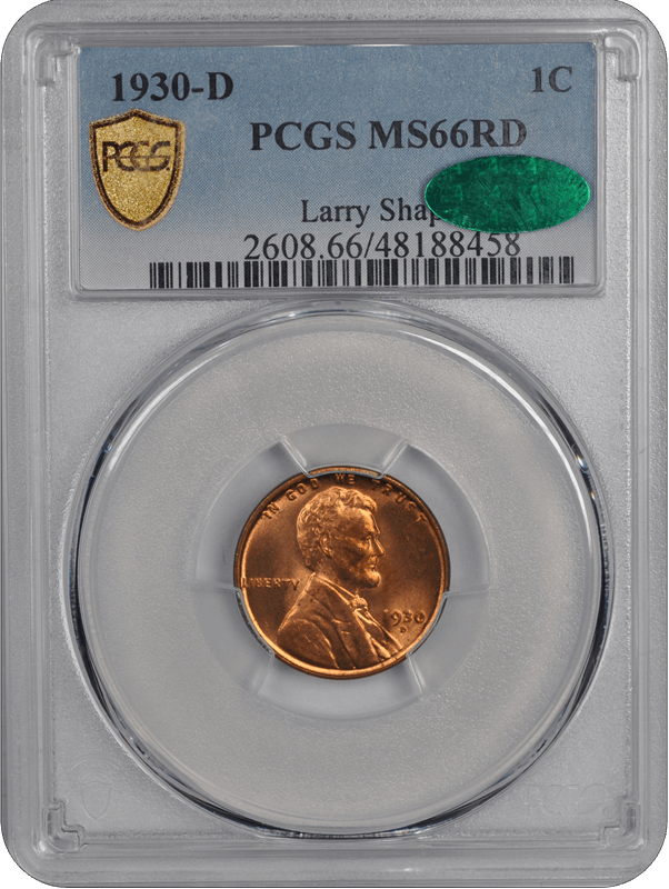 1930-D Lincoln PCGS CAC RD 66 