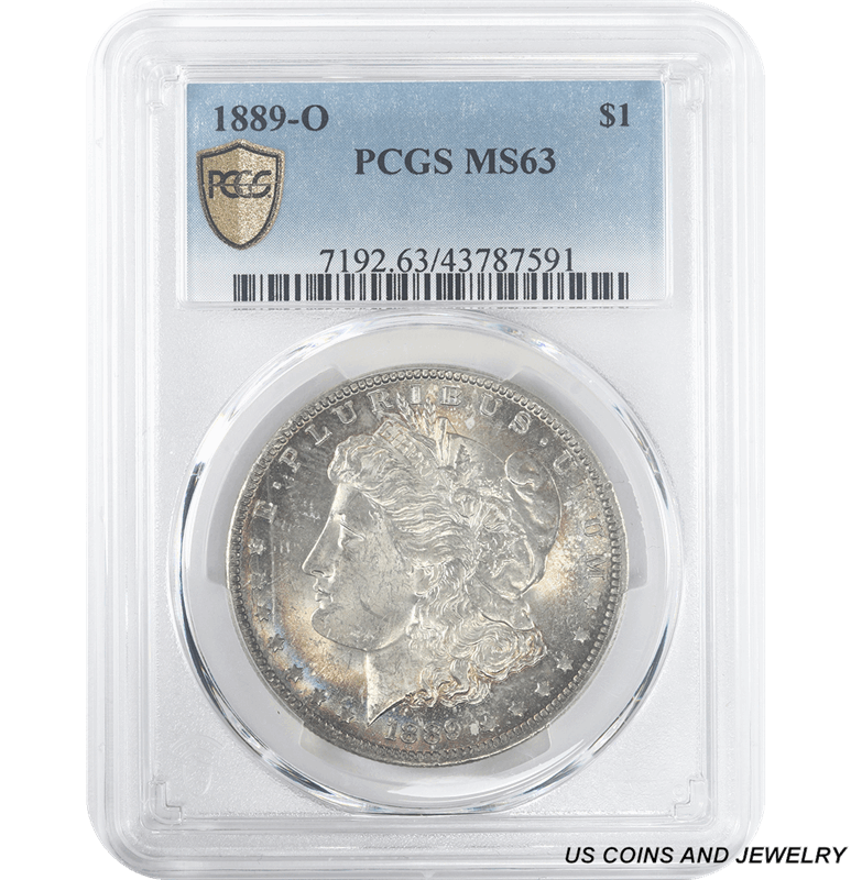 1889-O Morgan Silver Dollar, PCGS  MS-63 - Attractive Peripheral Toning