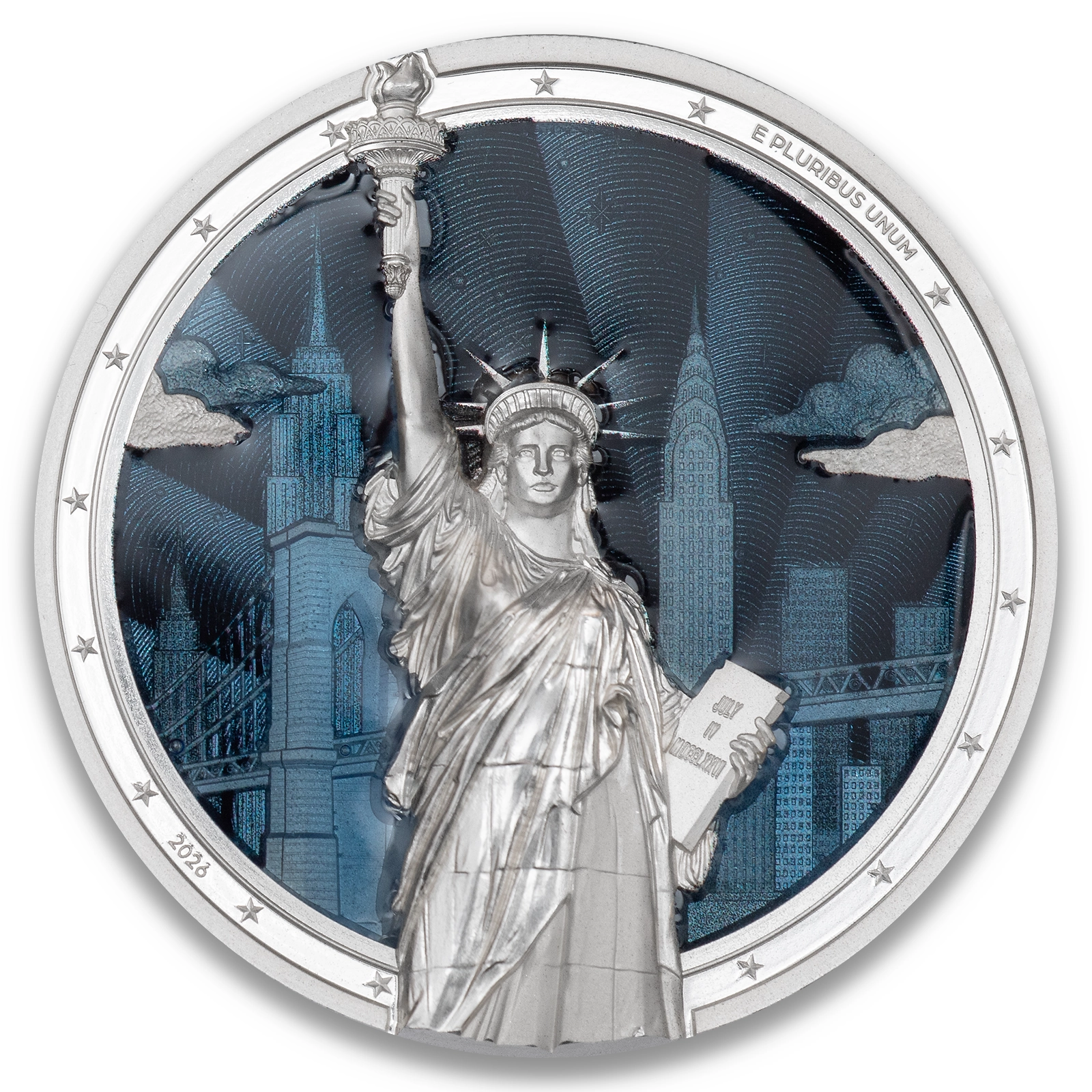 2026 Cook Islands Timeless Icons Statue of Liberty 2oz Silver Coin Ultra High Relief