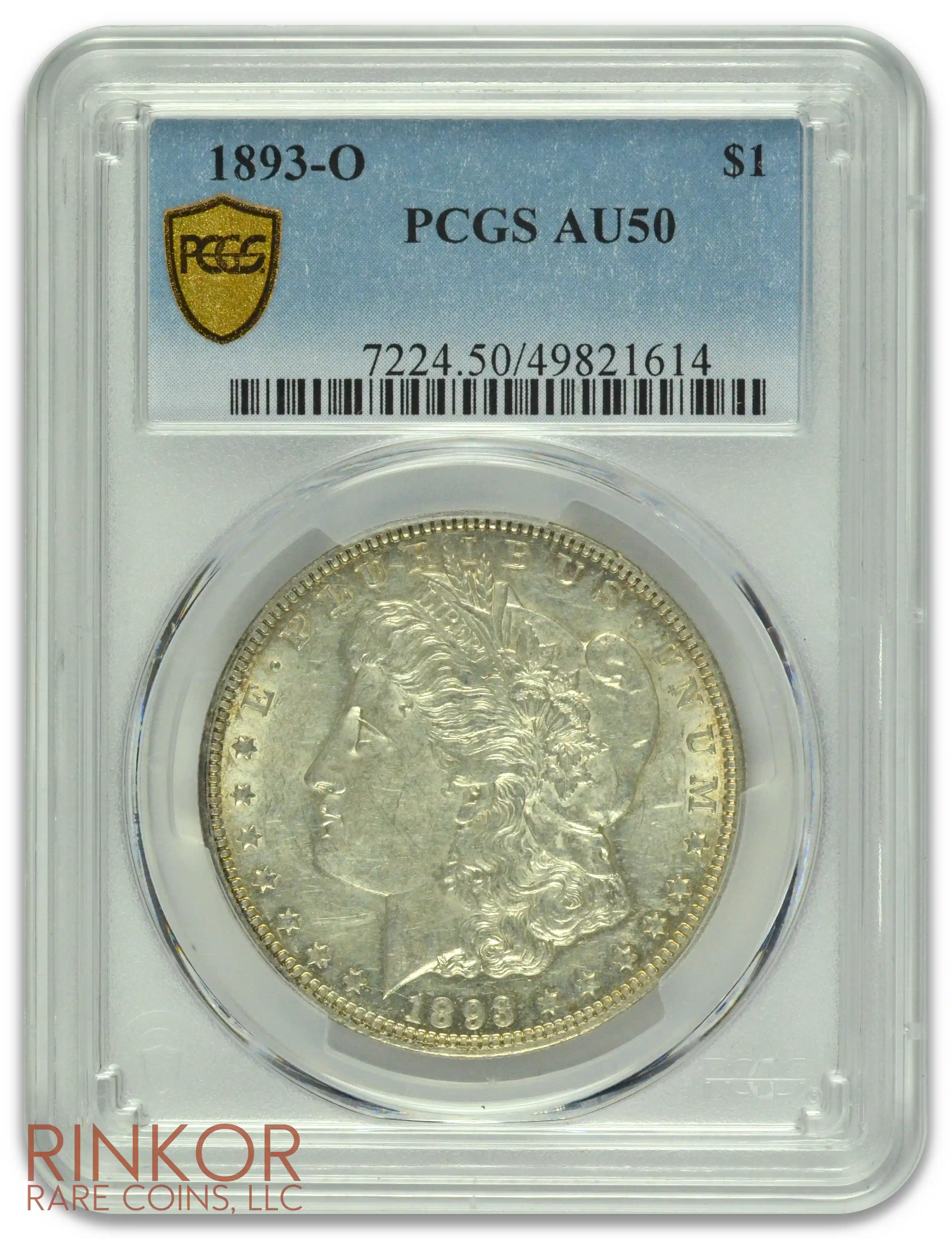 1893-O $1 PCGS AU-50