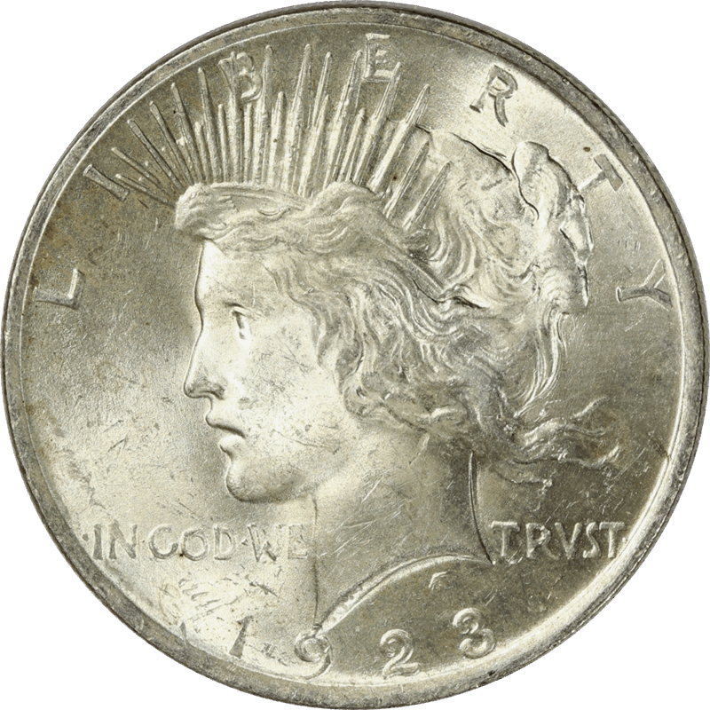 1923 Peace Silver Dollar $1,  Uncirculated