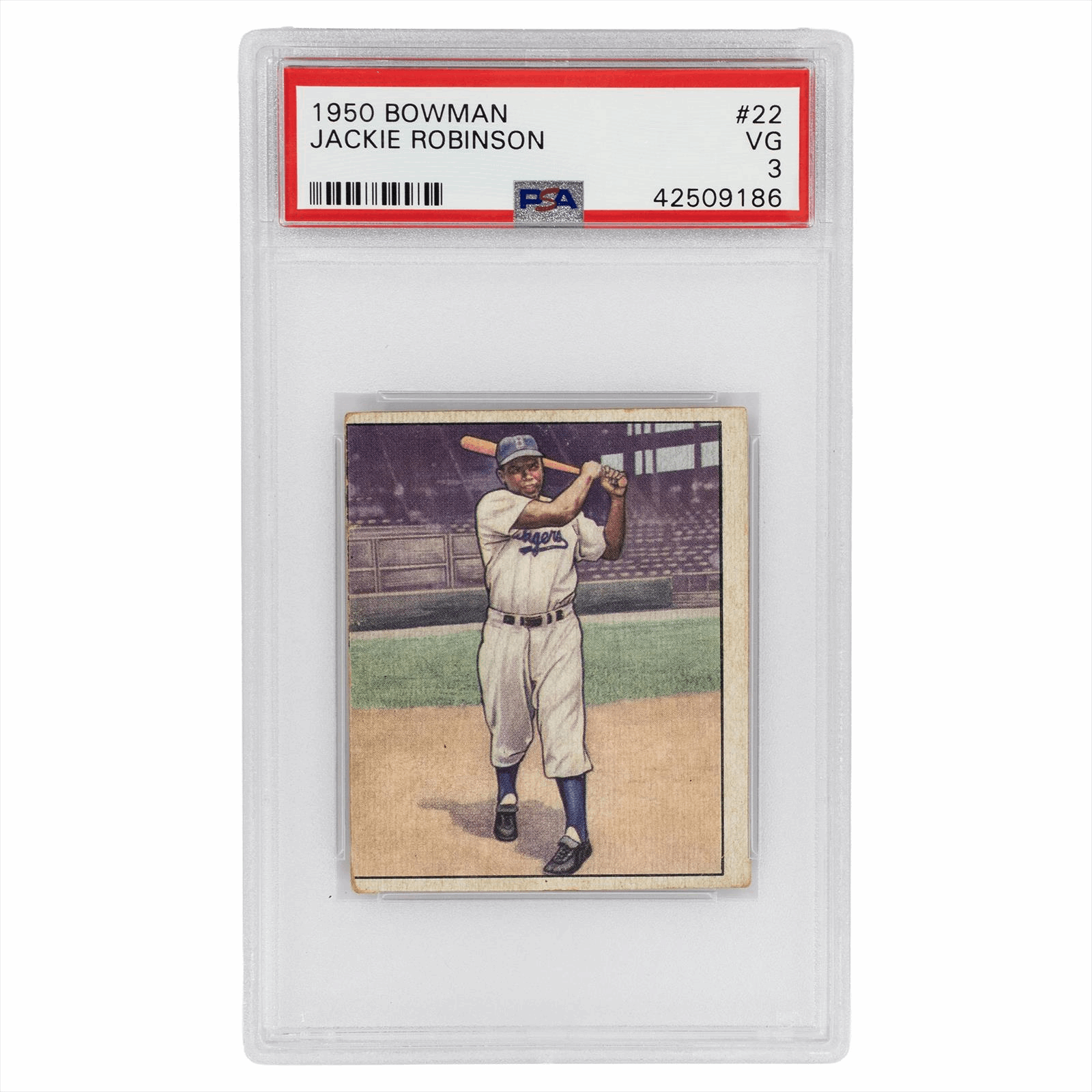 1950 Bowman Jackie Robinson #22 PSA VG 3