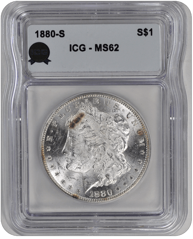 1880-S Morgan ICG  MS 62