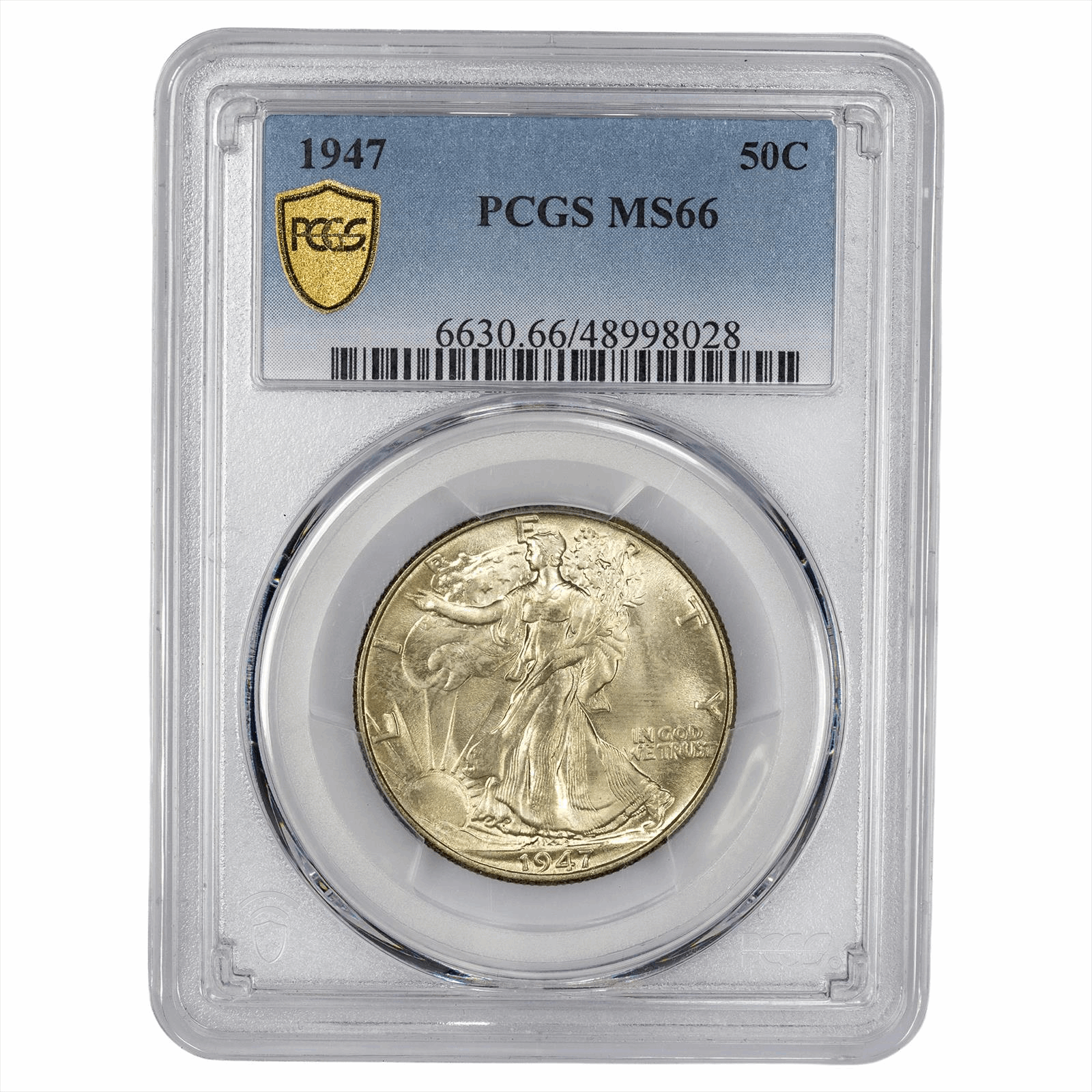 1947 Walking Liberty Half Dollar 50C PCGS MS 66