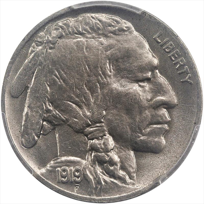 1919-D Buffalo Nickel PCGS AU 58 CAC - Nice Original Coin