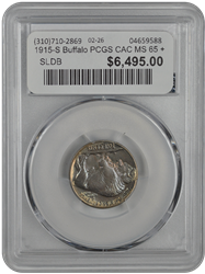 1915-S Buffalo PCGS CAC MS 65 +