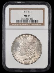 1897 $1 NGC MS64 MS64