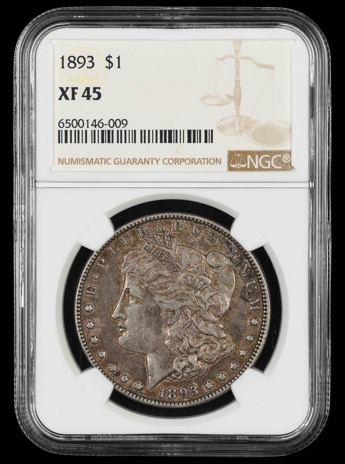 1893 $1 NGC XF-45