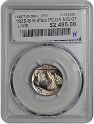 1935-S Buffalo PCGS MS 67