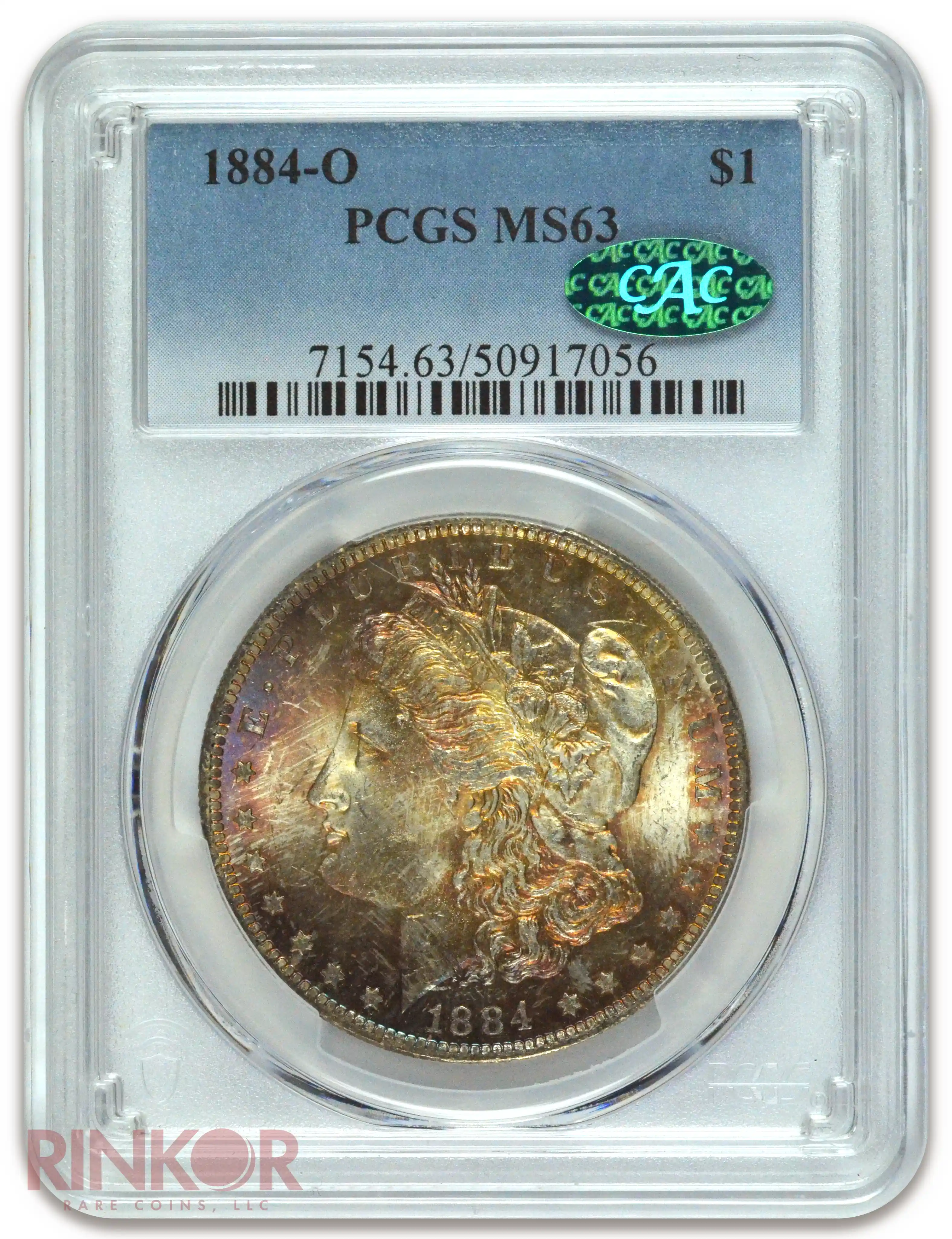 1884-O $1 Morgan Dollar PCGS MS 63 CAC