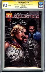 Battlestar Galactica #0 CGC 9.6 Signature Series Signed by James Callis, Tricia Helfer, & Edward James Olmos 