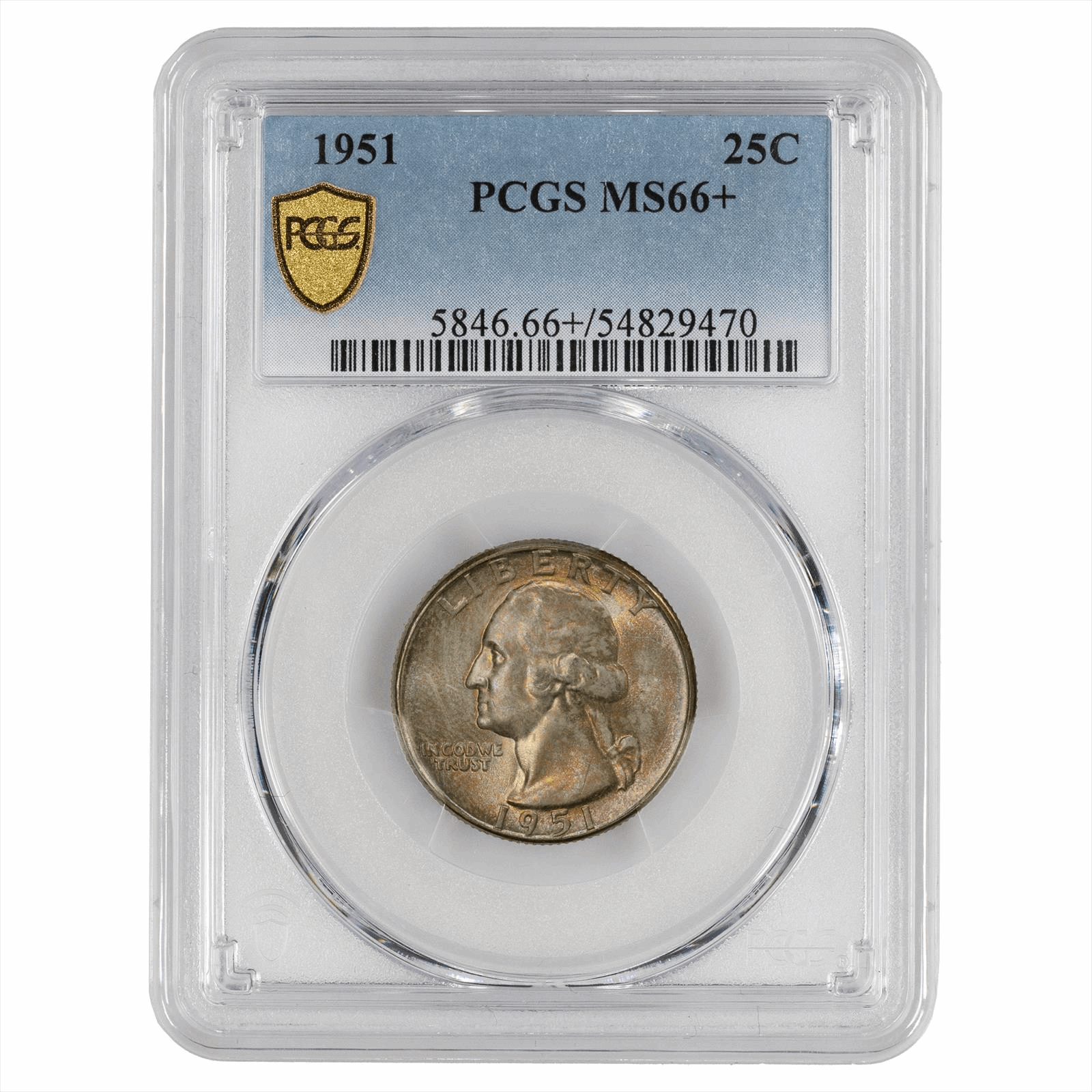 1951 Washington Quarter PCGS MS 66+