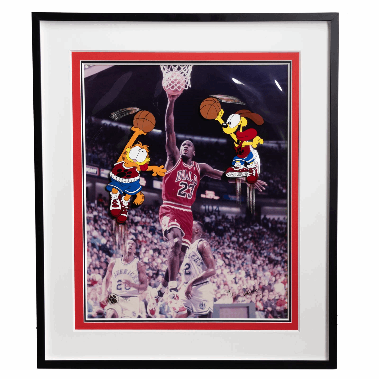 Michael Jordan and Jim Davis Signed Airtime with Garfield and Odie w/COA 