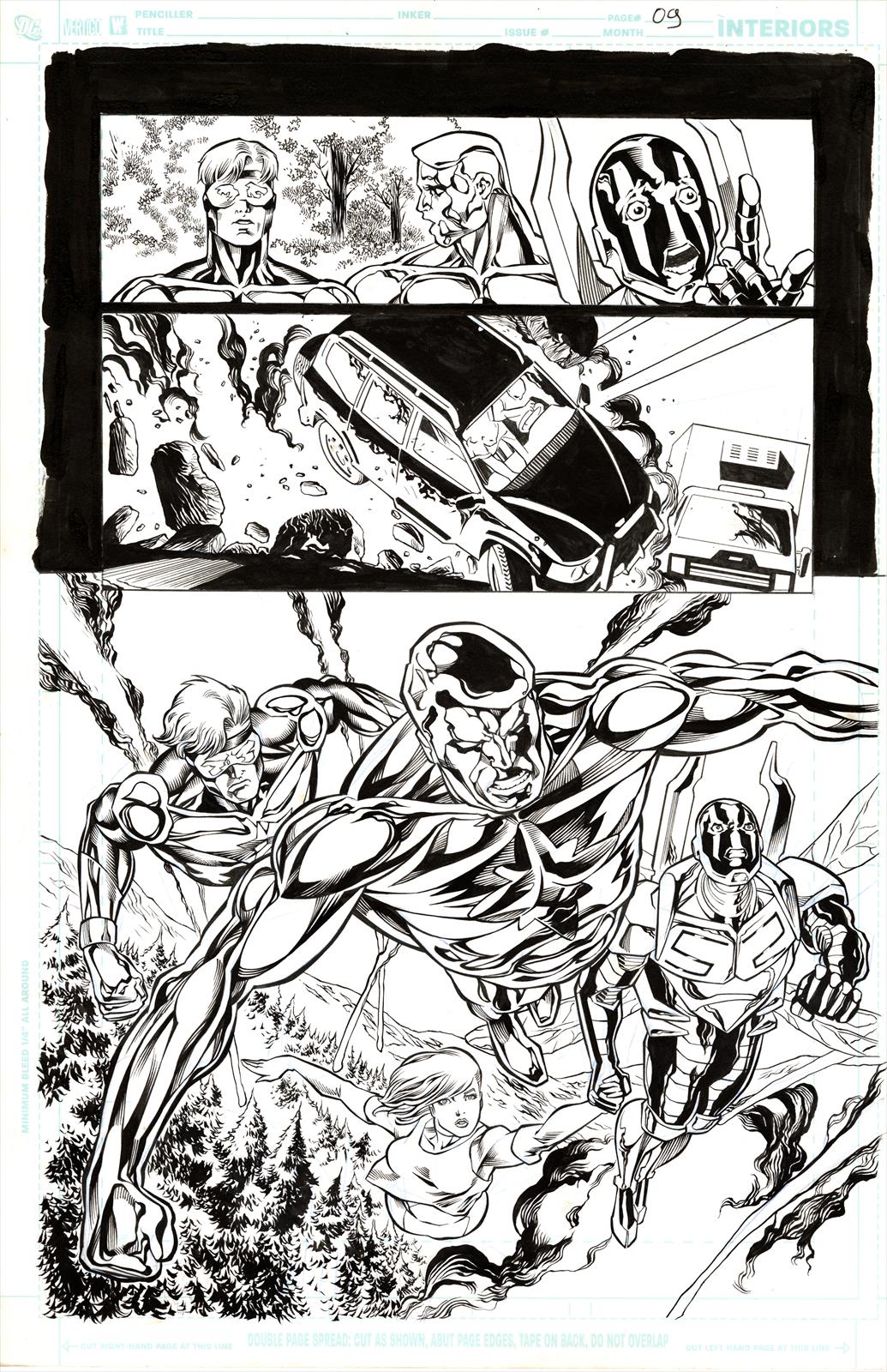Justice League: Generation Lost #4 Page 9 Artist:  Joe Bennett (Penciller) ,  Jack Jadson (Inker) Media Type: Pen and Ink Art Type: Interior Page 