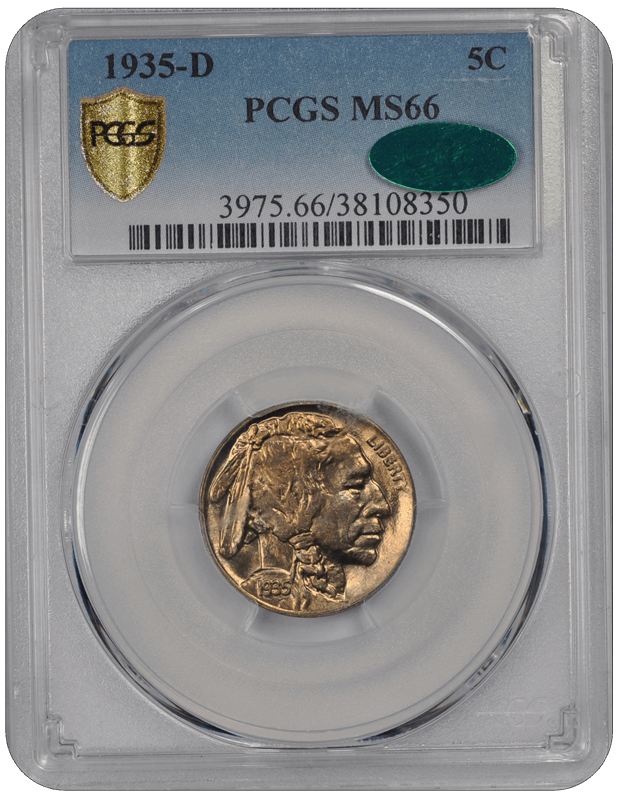 1935-D Buffalo PCGS CAC MS 66