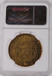 1788SO DA Chile Gold 8 Escudo NGC AU55 WINGS 