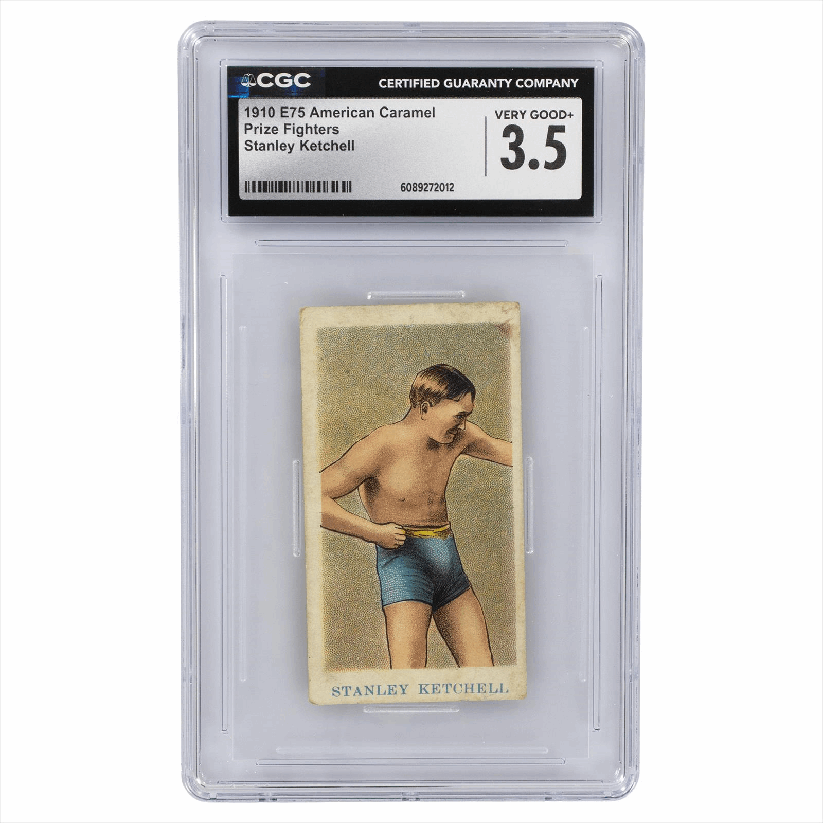 1910 E75 American Caramel Prize Fighters Stanley Ketchell CGC VG+ 3.5
