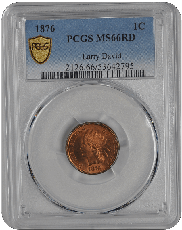 1876 Indian Head PCGS RD 66