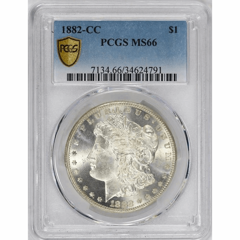 1882-CC $1 Morgan Silver Dollar - PCGS MS66 - PQ+ - Carson City