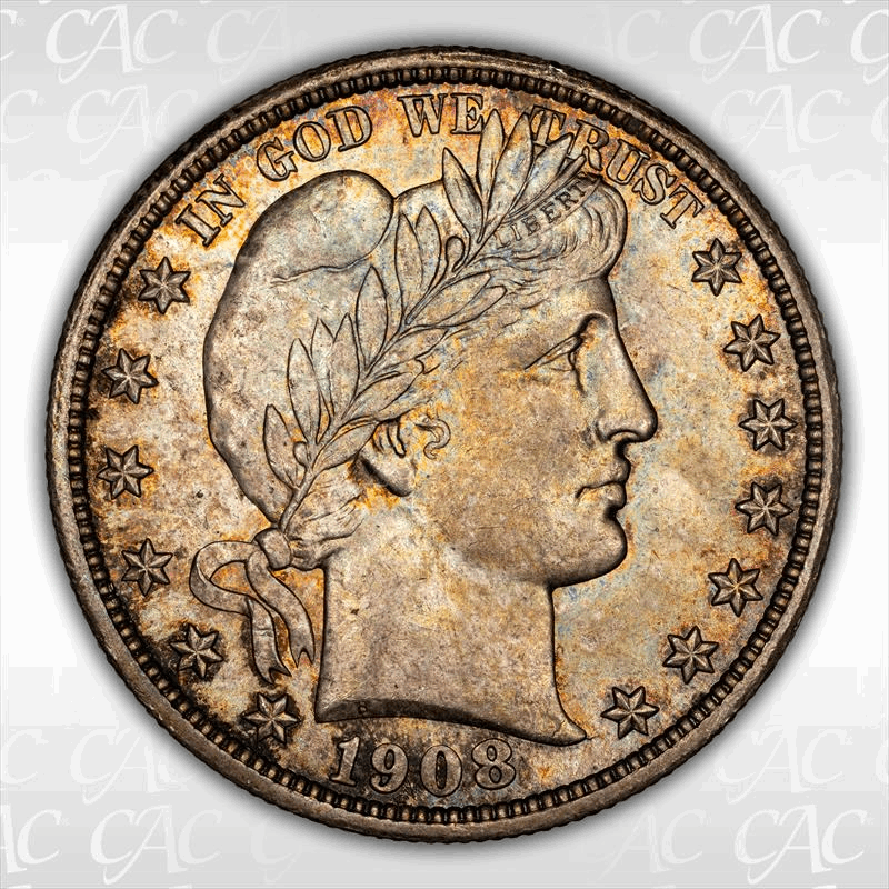 1908-D 50C CACG MS 66 