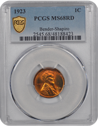 1923 Lincoln PCGS  RD 68