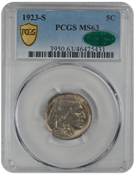 1923-S Buffalo PCGS (CAC) MS 63 