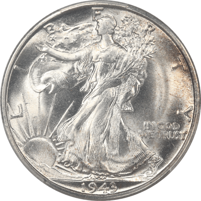 1943-S Walking Liberty Half Dollar PCGS and CAC MS66+ PQ+ Coin
