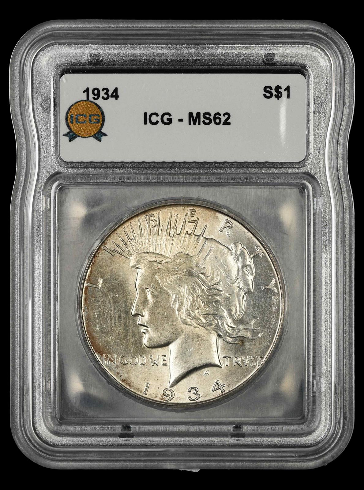 1934 $1 ICG MS 62