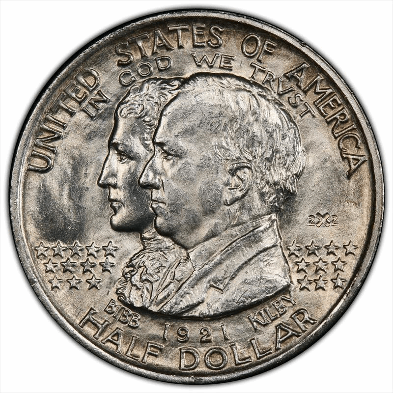 1921 Alabama, 2X2 50C PCGS MS 64