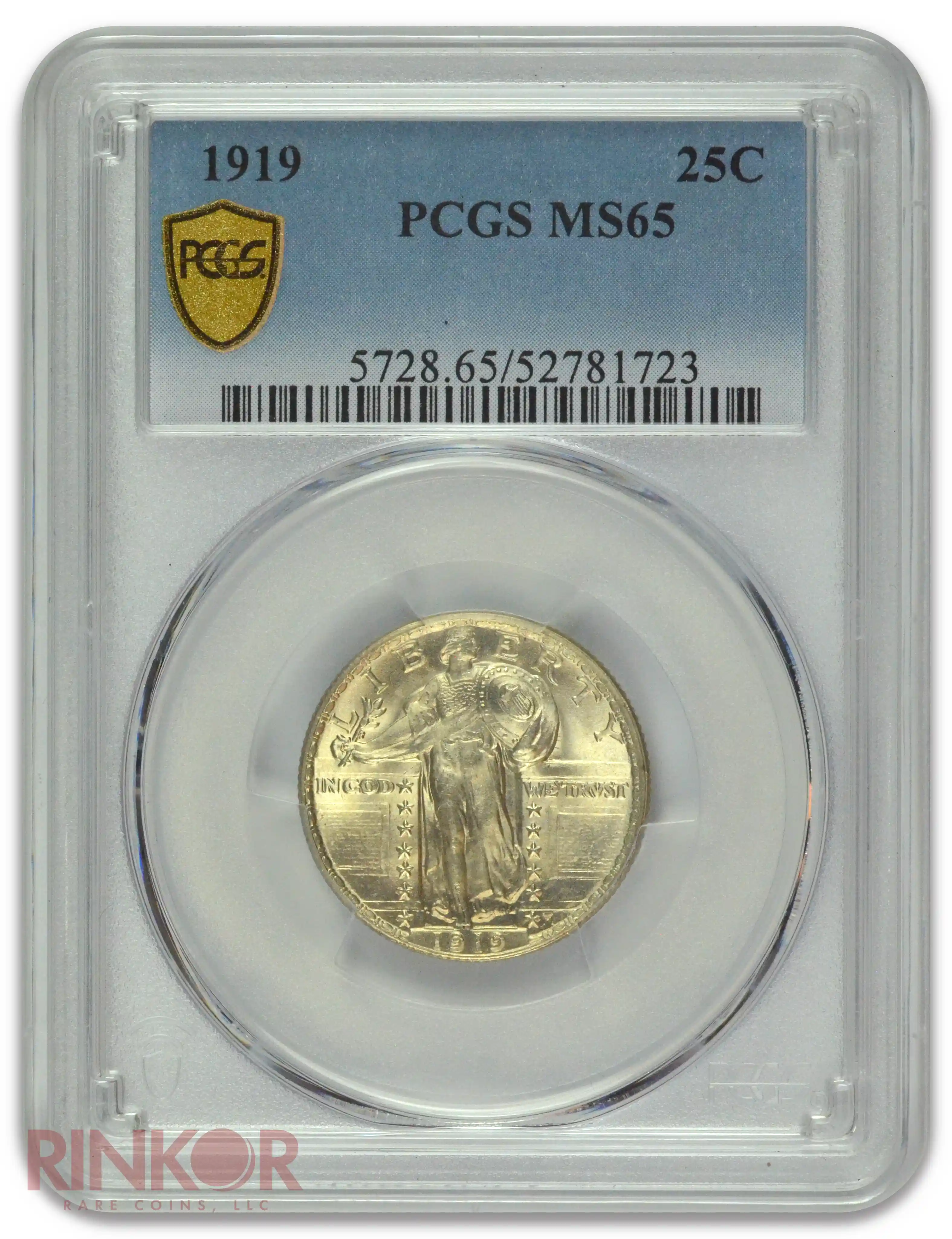 1919 Standing Liberty Quarter PCGS MS 65