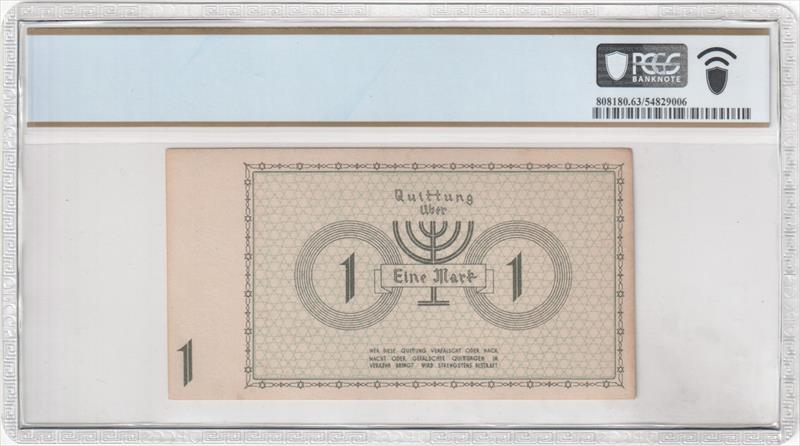 Poland/ Litzmannstadt Ghetto CM-L2b SB-1002 1940 1 Mark PCGS CU 63