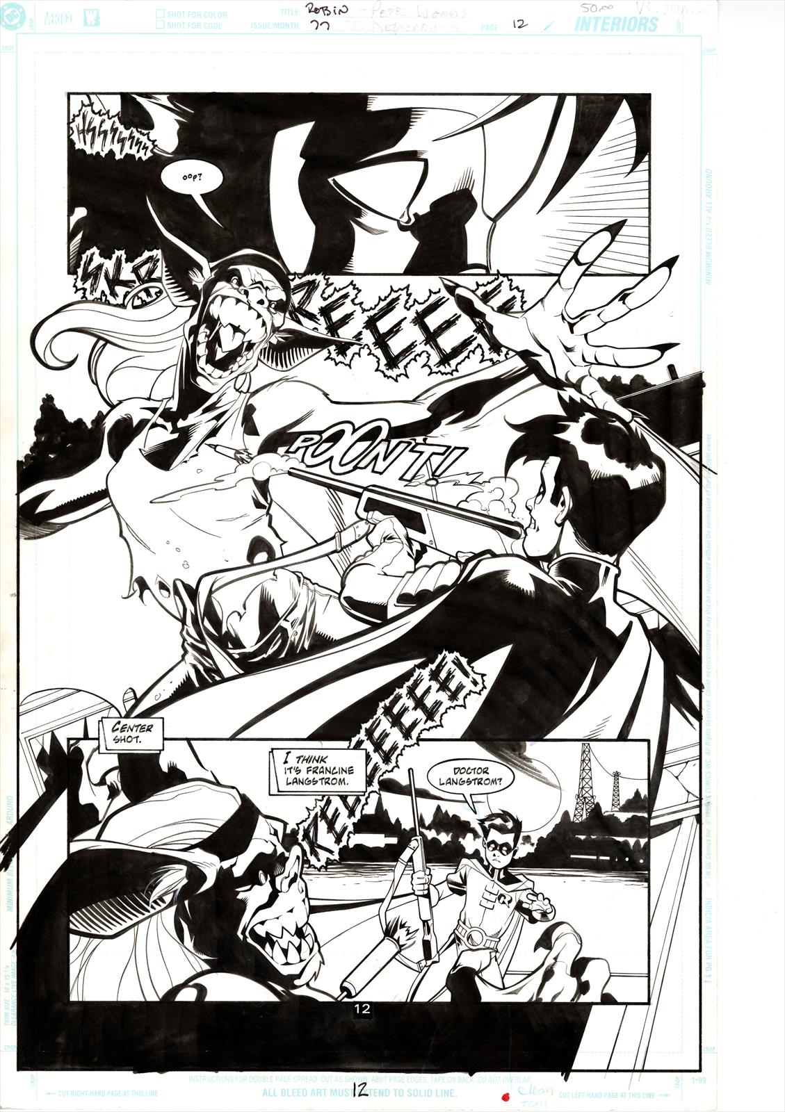 Robin #77 Page 12 Artist:  Pete Woods (Penciller) ,  Jesse Delperdang (Inker) Media Type: Pen and Ink Art Type: Interior Page 