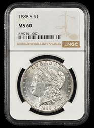 1888 S $1 NGC MS 60