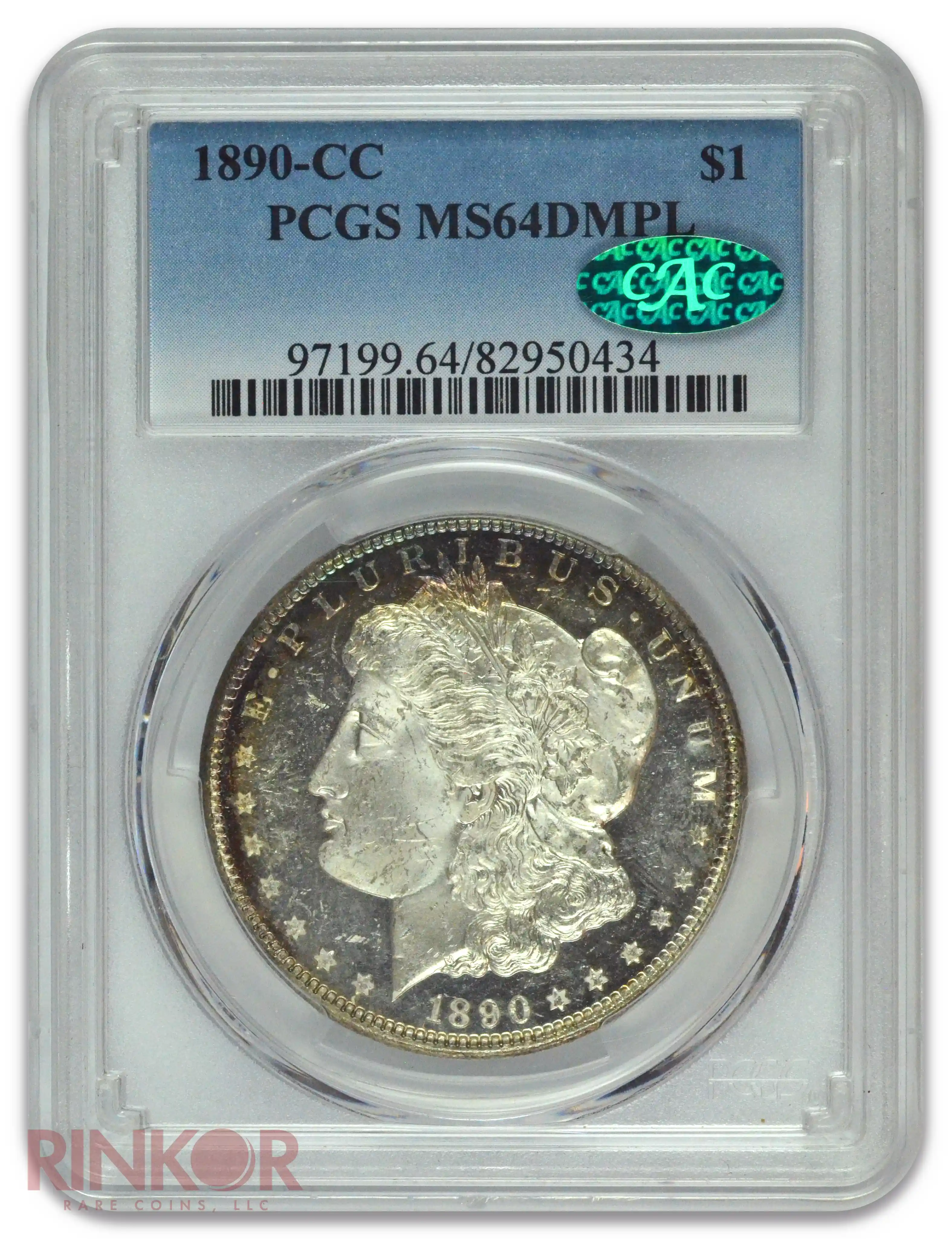 1890-CC $1 Morgan Dollar PCGS MS 64 DMPL CAC