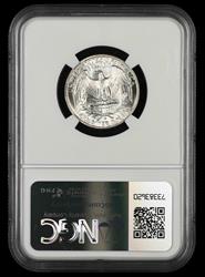 1964 D Washington Quarter NGC MS63 Type C Reverse FS-901 Bill Fivaz Signature Label MS63