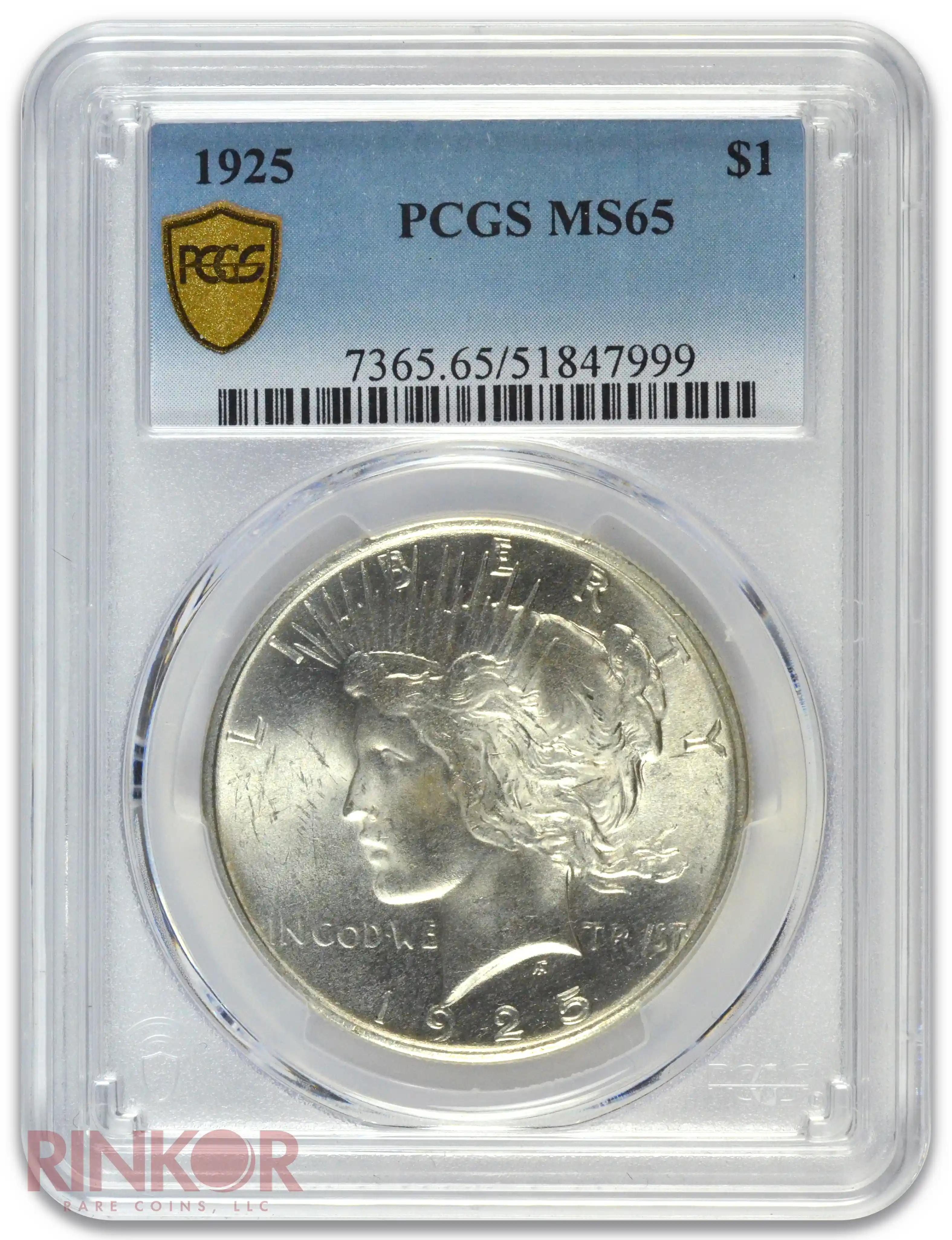 1925 $1 PCGS MS 65