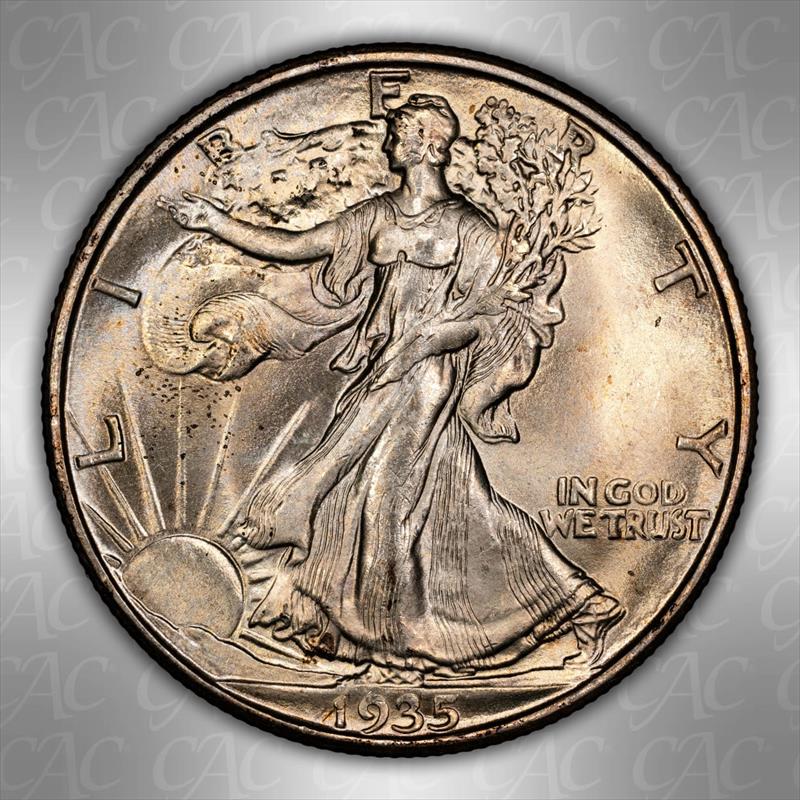 1935-D 50C CACG MS 65
