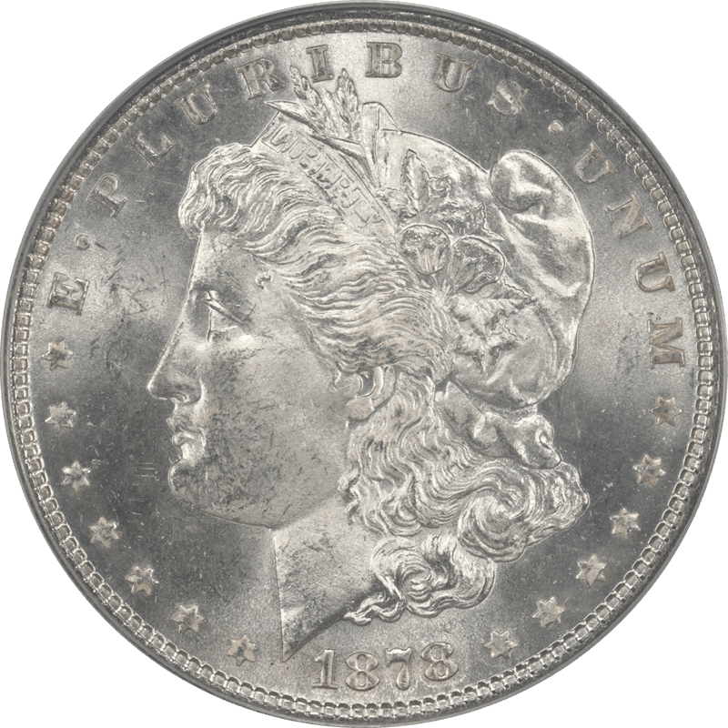 1878 Morgan Silver Dollar PCGS MS 64 7/8TF  Weak