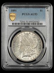 1891 $1 PCGS AU53