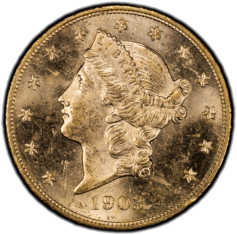 1903 $20 PCGS MS 64 CAC 