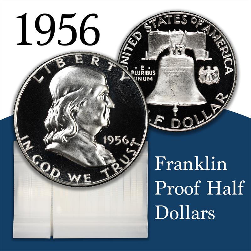 1956 Proof Franklin Half Dollar Roll 
