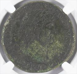 Roman Empire Hadrian AD 117-138 AE Sesterius NGC VF 