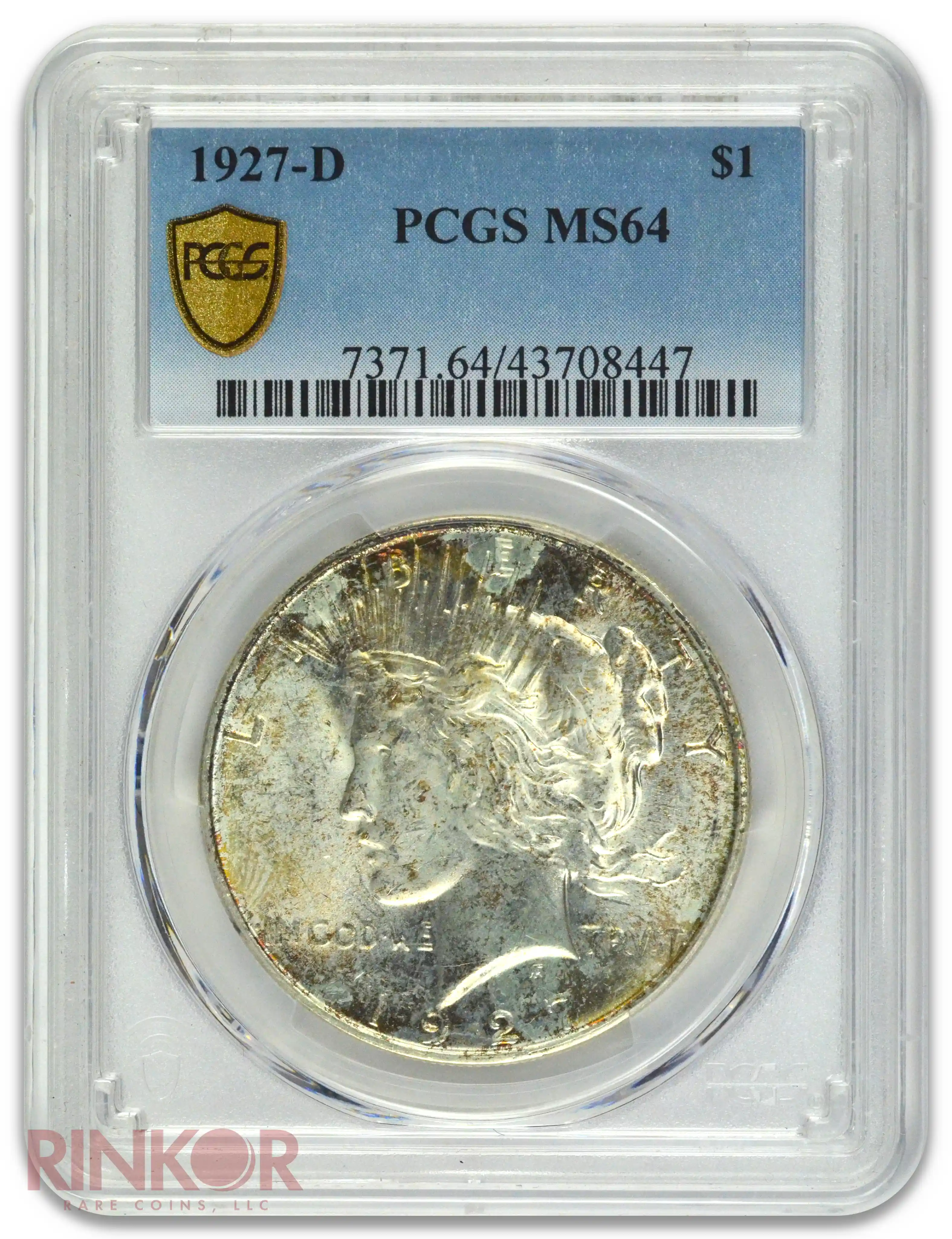 1927-D $1 Peace Dollar PCGS MS 64
