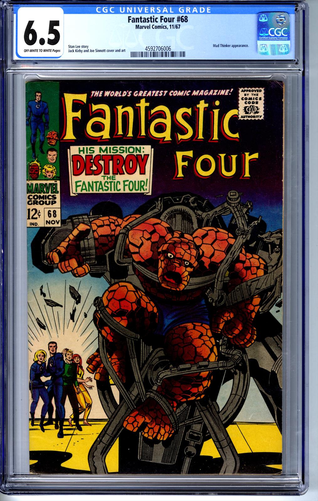 Fantastic Four #68 CGC 6.5 6.5