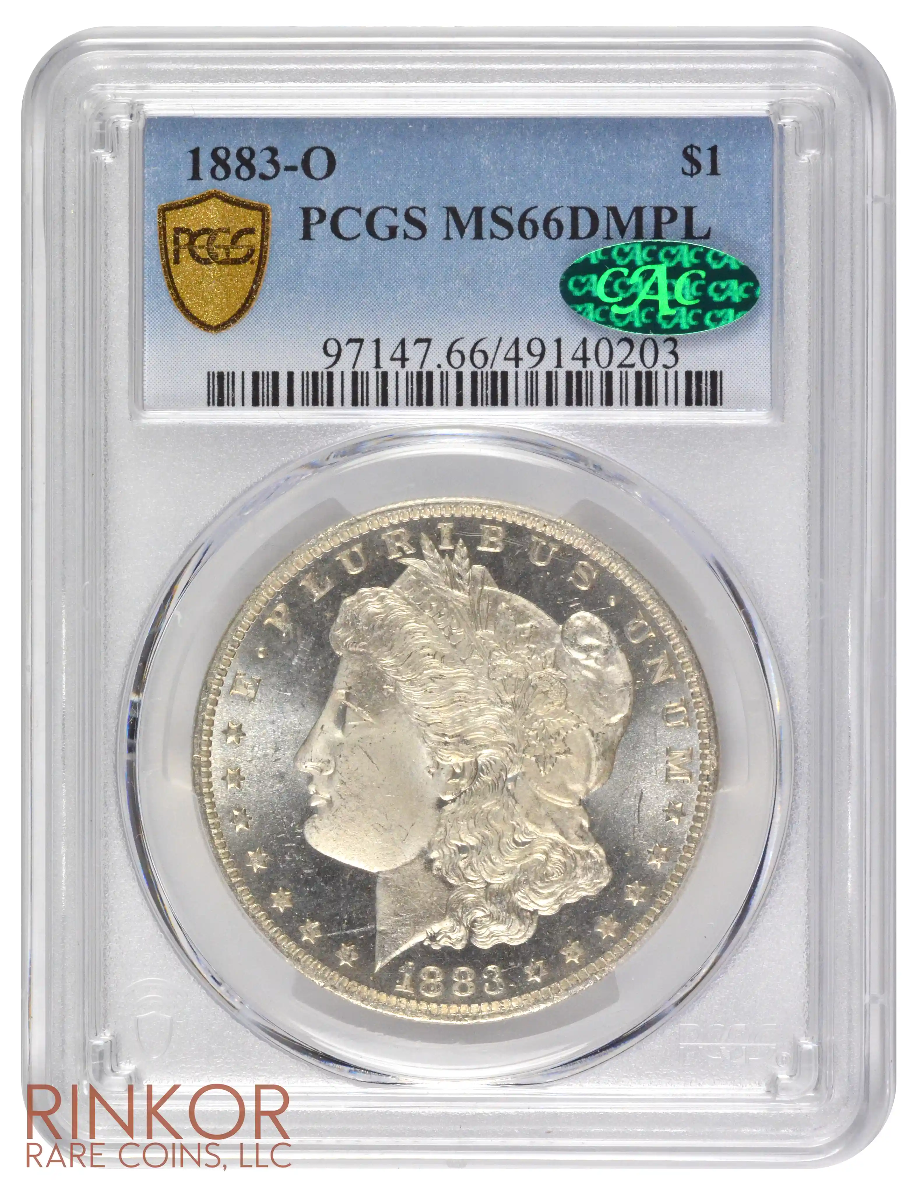 1883-O $1 PCGS MS 66 DMPL CAC