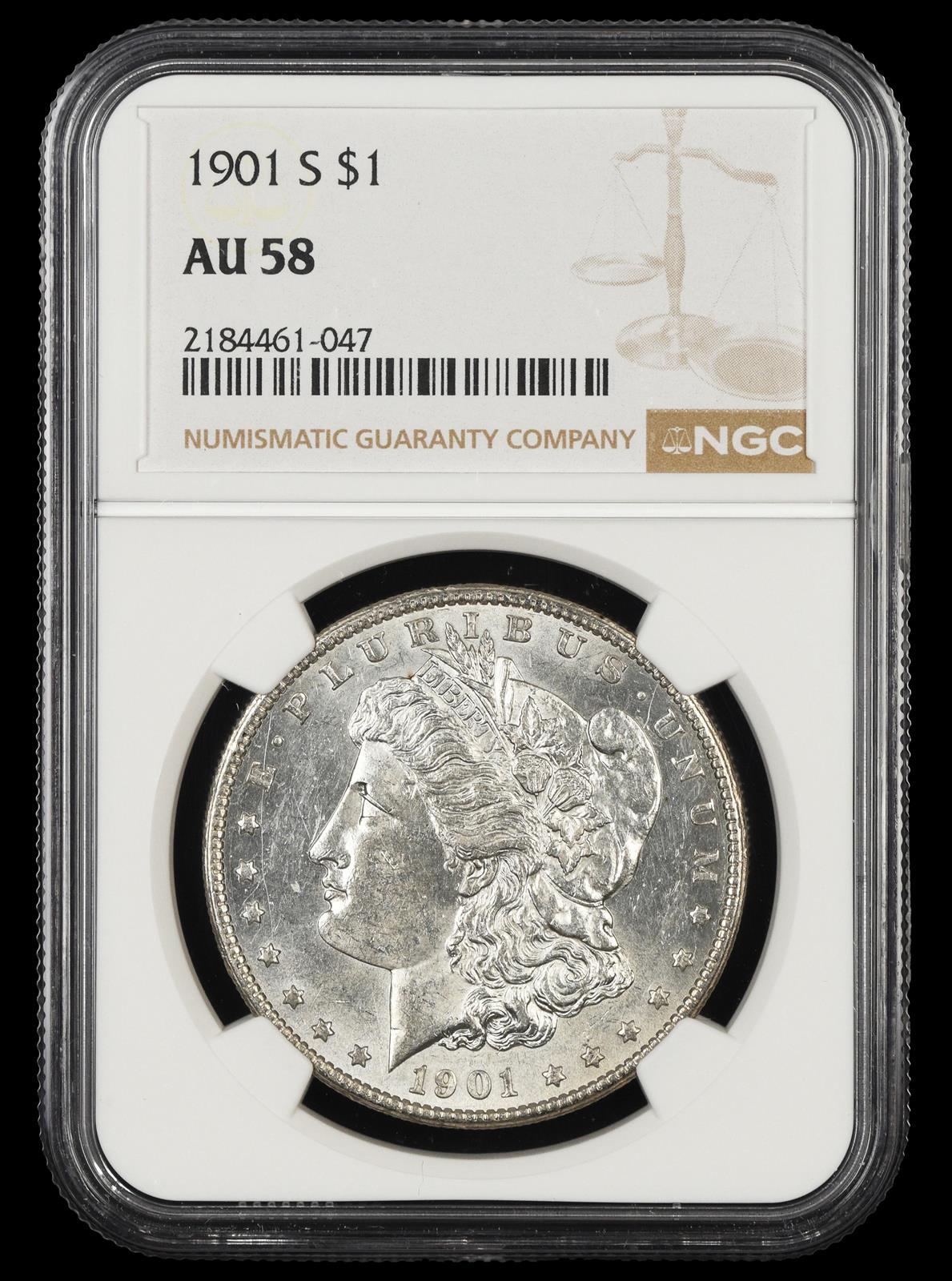 1901 S $1 NGC AU58