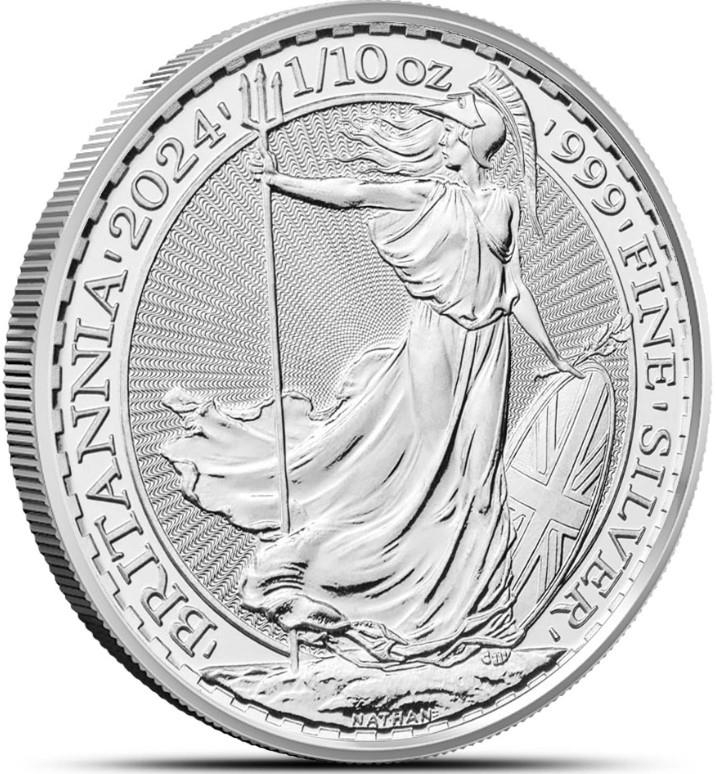 2024 20 Pence 1/10oz. Great Britian Silver Britannia, BU 