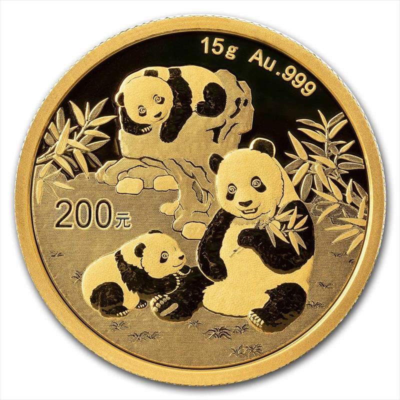 2025 200 Yaun 15 Gram Chinese Gold Panda, BU 