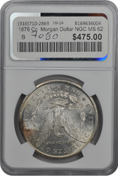 1878 Cc  Morgan Dollar NGC MS 62